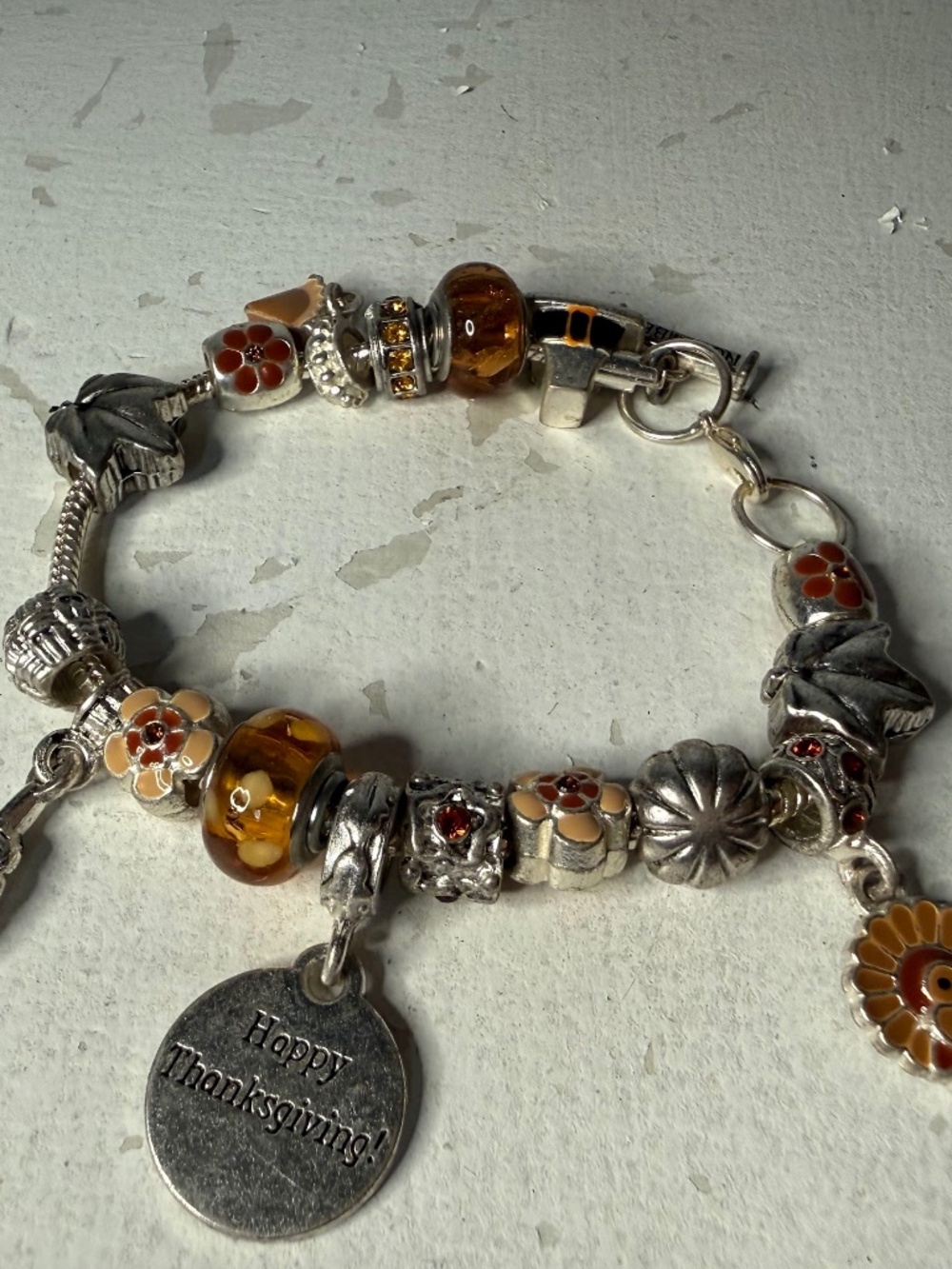 Willabee & Ward November Thanksgiving Fall Autumn Charm Bracelet